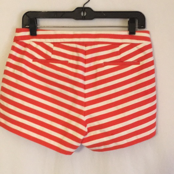 J. Crew Orange Striped Shorts 4 Like New - Picture 3 of 8